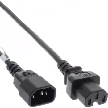 InLine pagarinātāja kabelis karstiem apstākļiem IEC-C15/IEC-C14 taisns, 2m
