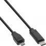 InLine USB 2.0 kabelis, USB-C vīrišķais / Micro-B vīrišķais, melns, 2m