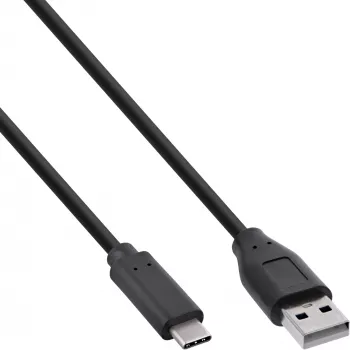 USB 2.0 kabelis InLine 35732 USB-C vīriešu USB-A vīriešu melns 2m