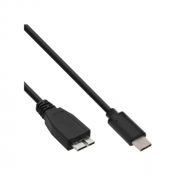 InLine USB 3.2 Gen.1x2 kabelis, USB-C vīriešu / Micro-B vīriešu, melns, 1,5 m