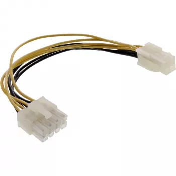 InLine Barošanas adapteris mātesplatei 12V ATX1.3 4 kontaktu ligzda / ATX2.0 8 kontaktu spraudnis