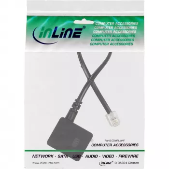 InLine 69946 TAE adaptera kabelis RJ11 6P4C vīrietis uz TAE-N sieviete 0,2 m