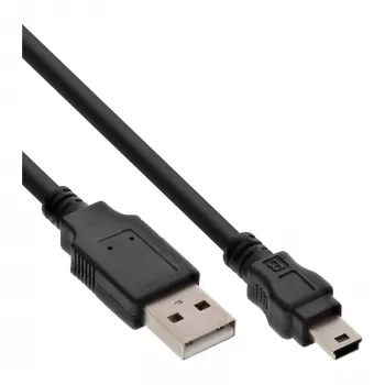InLine USB 2.0 Mini kabelis USB A tēviņš / Mini B tēviņš, 5 kontaktu, melns, 3 m