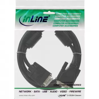 InLine DVI-A kabelis 12+5 vīrietis / 15 kontaktu HD VGA vīrietis 3 m