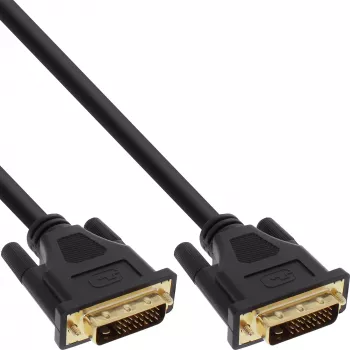 InLine DVI-D Premium kabelis 24+1 vīriešu/vīriešu Dual Link apzeltīts 10m