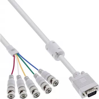 InLine VGA BNC kabelis 5x BNC / HD-15 vīrišķais 5m