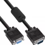 InLine S-VGA pagarinātājkabelis 15HD tēviņš/mātīte melns 0.3m