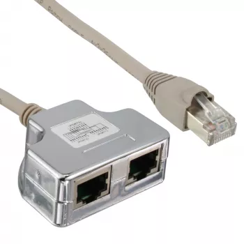 InLine Cat.5e Sadalītājs – divi savienojumi pa vienu RJ45 8P8C kabeli
