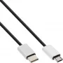 InLine USB 2.0 kabelis, USB-C vīriešu / Micro-B vīriešu, melns/alu, elastīgs, 1.5m