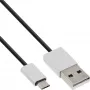 InLine Micro-USB 2.0 kabelis, USB A / Micro B, melns/alumīnijs, 2 m