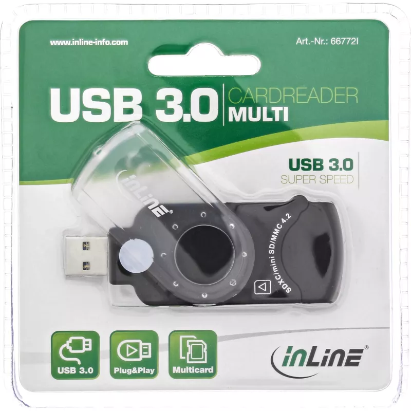 InLine karšu lasītājs USB 3.0 SD/SDHC/SDXC/microSD
