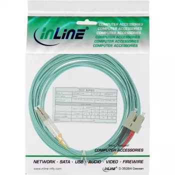InLine optiskās šķiedras dupleksais kabelis LC/SC 50/125µm OM3 15m