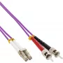 InLine Fiber Optical Duplex kabelis LC/ST 50/125µm OM4 0,5m