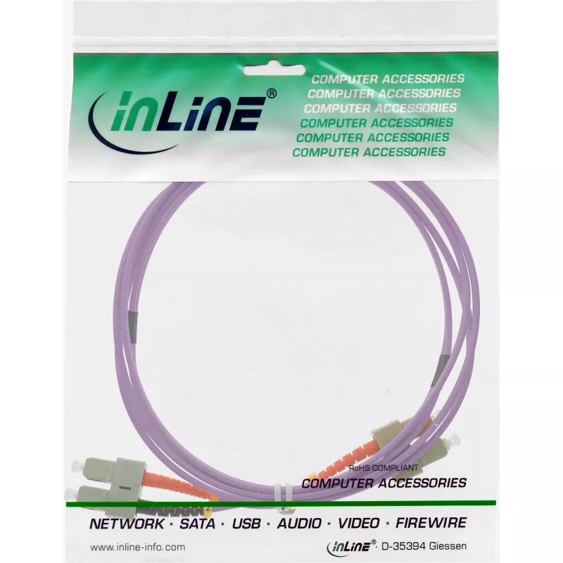 InLine Fiber Optical Duplex Cable SC/SC 50/125µm OM4 25m