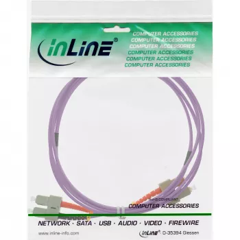 Optiskā dupleksā šķiedras kabeļa SC/SC InLine 83515P 15m OM4 50/125µm