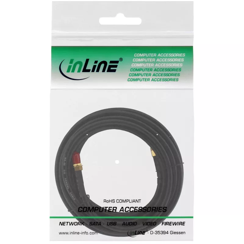 InLine WiFi kabelis R-SMA spraudnis / R-SMA savienotājs 3m