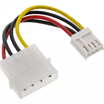 InLine barošanas adapteris iekšējais 5.25 collu 4-pin Molex sievišķais / 3.5 collu Floppy vīrišķais 0.06 m