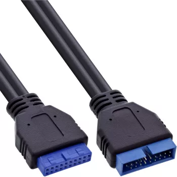 InLine USB 3.0 pagarinātājs iekšējais header vīriešu/sieviešu 33448I 0,35m