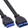 InLine USB 3.0 pagarinātājs iekšējais header vīriešu/sieviešu 33448I 0,35m