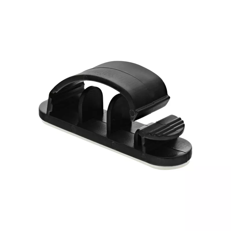 InLine 10 gab. kabeļu turētāji ar līmlenti 2,8 cm melni