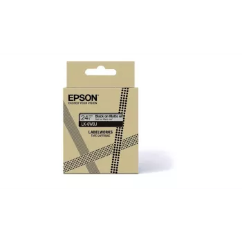 Lentes etiķešu printerim Epson LK-6WBJ Melns Balts Termopārnese 2.4 cm