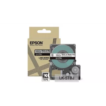 Līmlentes kasete Epson LK-5TBJ Melna Caurspīdīga 1.8 cm