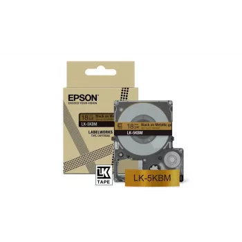 Lentes kasetne Epson LK-5KBM melna ar zeltu termopārnese 1,8 cm