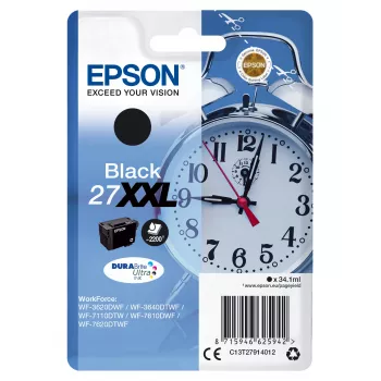 Epson 27XXL oriģinālā melnā tintes kasetne DURABrite Ultra