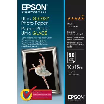 Epson Ultra Glossy Photo Paper - 10x15cm - 50 loksnes