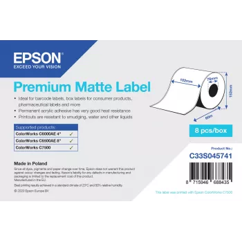 Epson C33S045741 pašlīmējošo etiķešu ruļlis