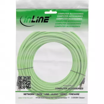 InLine rūpnieciskais tīkla kabelis, M12 8-pin X-kodēts uz RJ45 spraudni, Cat.6A PUR 7m