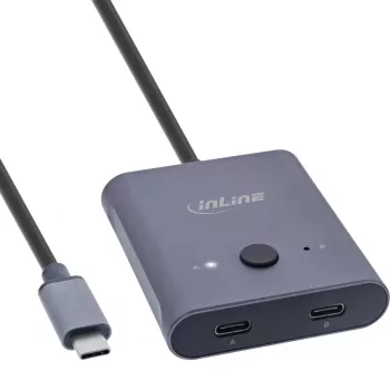 InLine USB-C slēdzis, divvirzienu, 10Gb/s, 100W