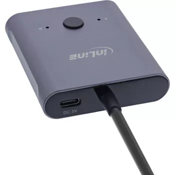 InLine USB-C slēdzis, divvirzienu, 10Gb/s, 100W