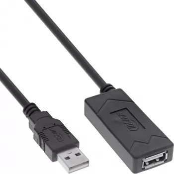 InLine USB 2.0 aktīvais pagarinātājs, USB-A tēviņš/mātīte, 12.5m