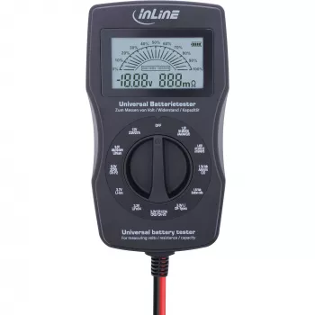 InLine Multifunkciju bateriju testeris ar LCD displeju