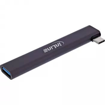 InLine Slim USB-C Hub, 4-portu, USB 3.0 + 3x USB 2.0, plāns dizains