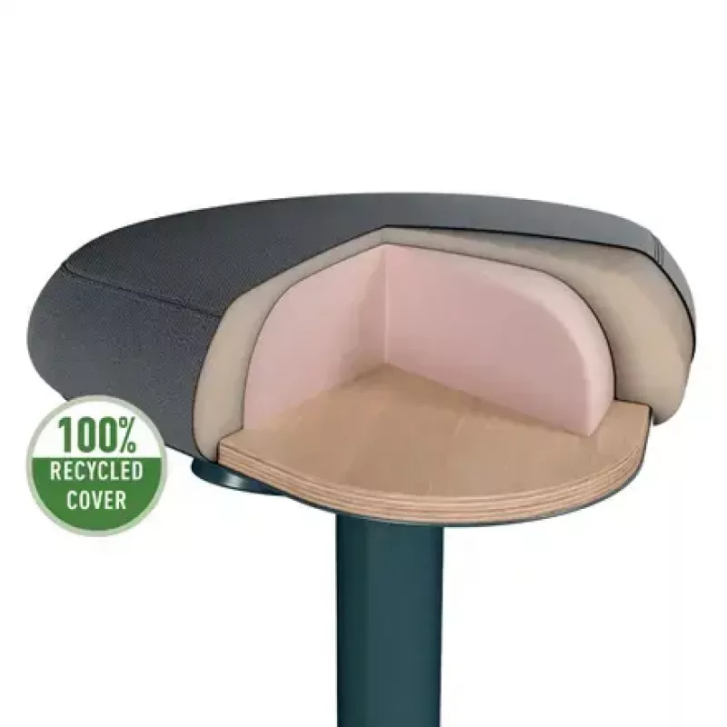 Biroja krēsls Leitz 65450089 Pildīts sēdeklis Pelēks Plastmasas rāmis