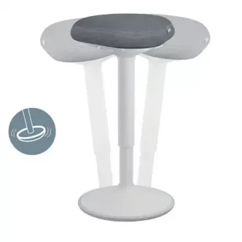 Biroja krēsls Leitz 65450085 Pildīts sēdeklis Pelēks Plastmasas rāmis