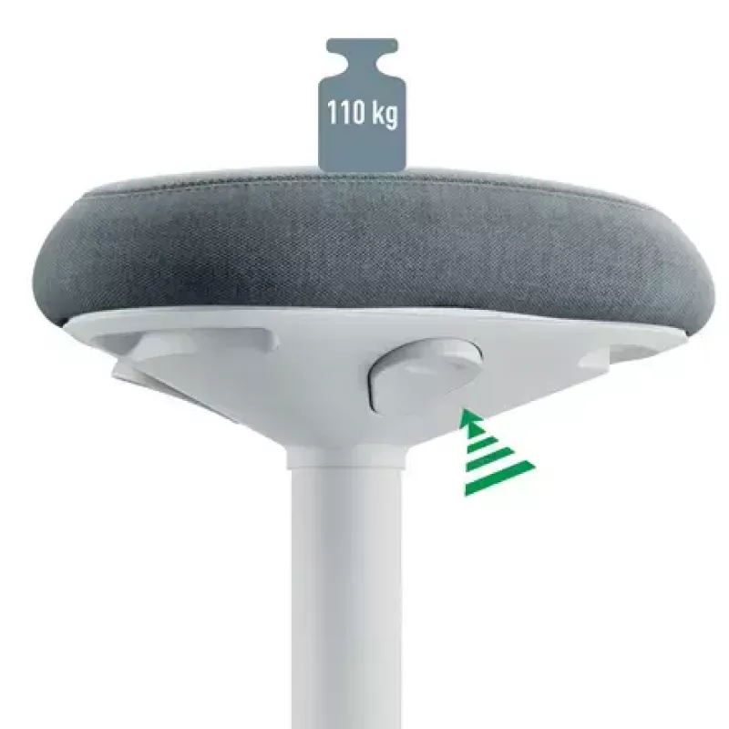 Biroja krēsls Leitz 65450085 Pildīts sēdeklis Pelēks Plastmasas rāmis