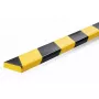 Durable S10 Plastmasas plakanā lente 1000mm Melna Dzeltena 40mm