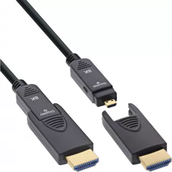 InLine HDMI AOC kabelis, Ultra High Speed HDMI, 8K4K, noņemams spraudnis, 25m