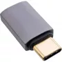 InLine USB4 adapteris, USB-C vīriešu/sieviešu, alumīnijs, pelēks