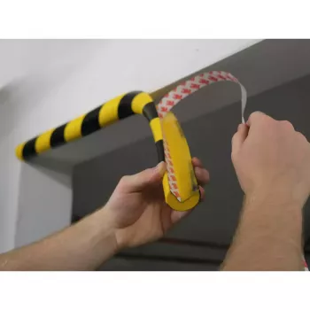 Durable C25R Poliuretāna Profils Melns Dzeltens Noapaļots 1000 mm
