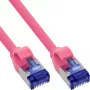 InLine 74903M tīkla kabelis, magenta, 3 m, Cat6a, S/FTP (S-STP)