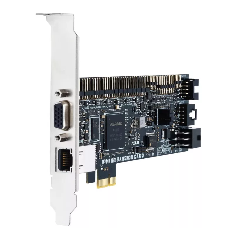 Paplašinājuma karte ASUS IPMI EXPANSION CARD-SI PCIe ar RJ-45 un VGA, Melna/Sudraba