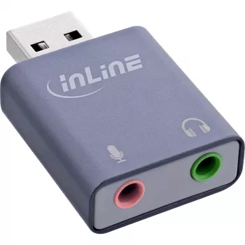 Audio pārveidotājs InLine 33051E USB Type-A Pelēks 42mm x 30mm x 12mm