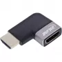 HDMI pagarinātājs InLine 17991E Melns Pelēks Zelta kontakti 90° leņķis