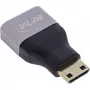 InLine 17991C HDMI A uz Mini HDMI C pārveidotājs, melns, pelēks