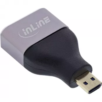 InLine 17991B HDMI A uz Micro HDMI D adapteris, melns pelēks