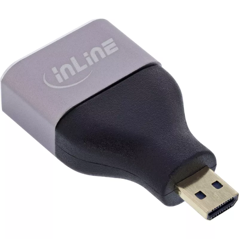 InLine 17991B HDMI A uz Micro HDMI D adapteris, melns pelēks